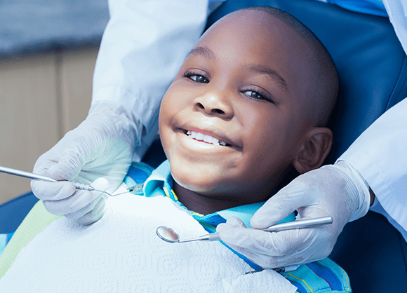 boy at dentist