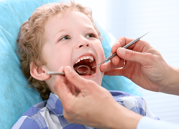 boy at the dentist