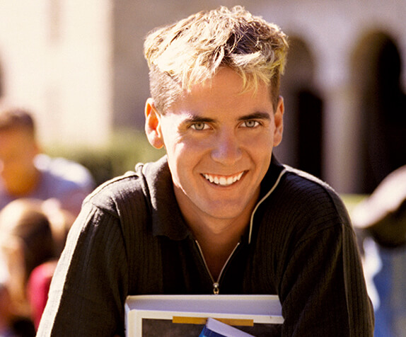 boy smiling at school